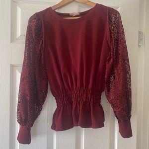 Willow Root Lace Sleeve Blouse